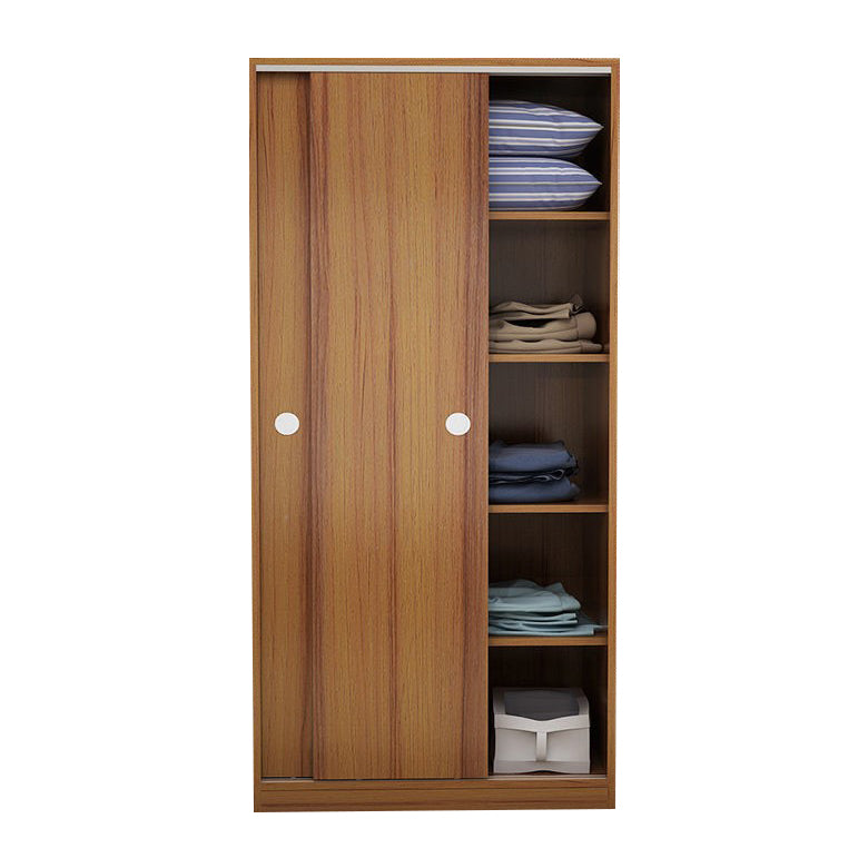 Two Doors Wardrobe Armoire Modern Engineered Wood Wardrobe Closet