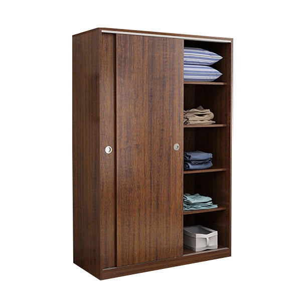 Two Doors Wardrobe Armoire Modern Engineered Wood Wardrobe Closet