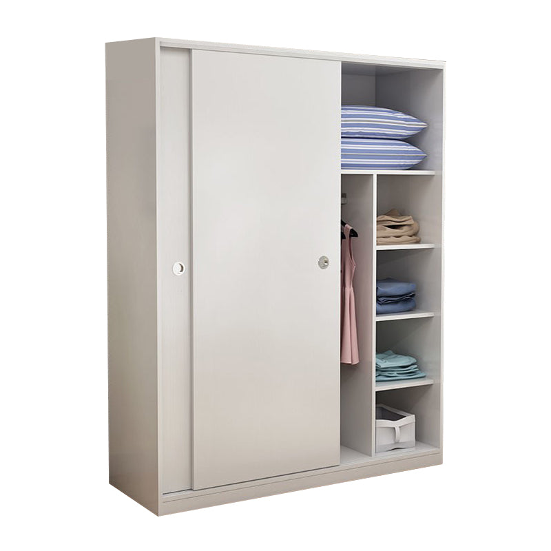 Two Doors Wardrobe Armoire Modern Engineered Wood Wardrobe Closet