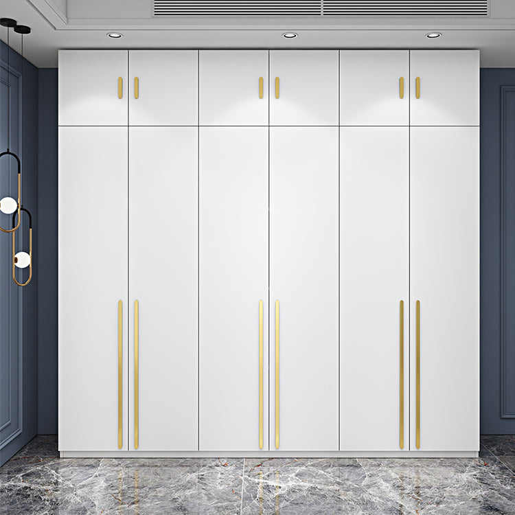 White Colour Wooden Wardrobe Soft Close Door Wardrobe Closet with Garment Rod