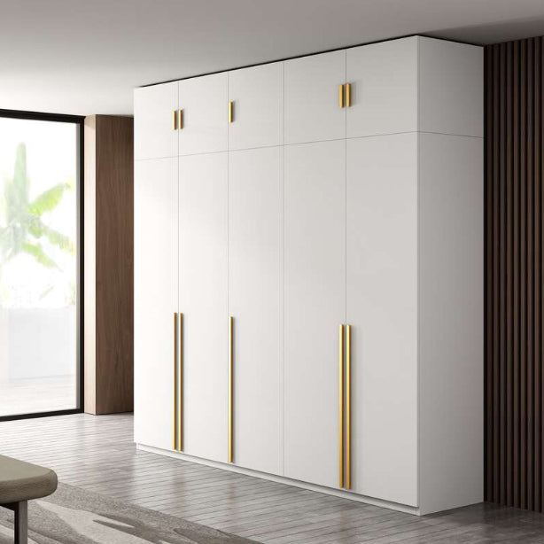 White Colour Wooden Wardrobe Soft Close Door Wardrobe Closet with Garment Rod