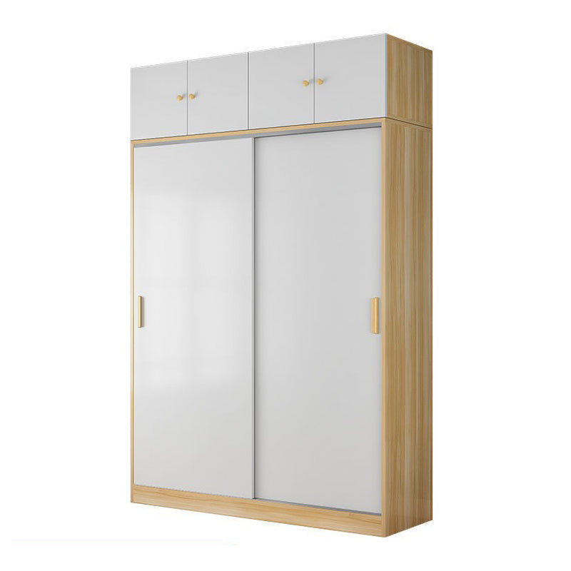 Engineered Wood Wardrobe Closet Modern Wardrobe Cabinet with Shelves