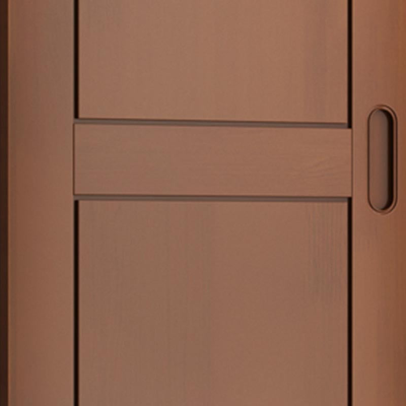 74.8"H Traditional Rubberwood Storage Cabinet with Garment Rod Matte Finish Cabinet