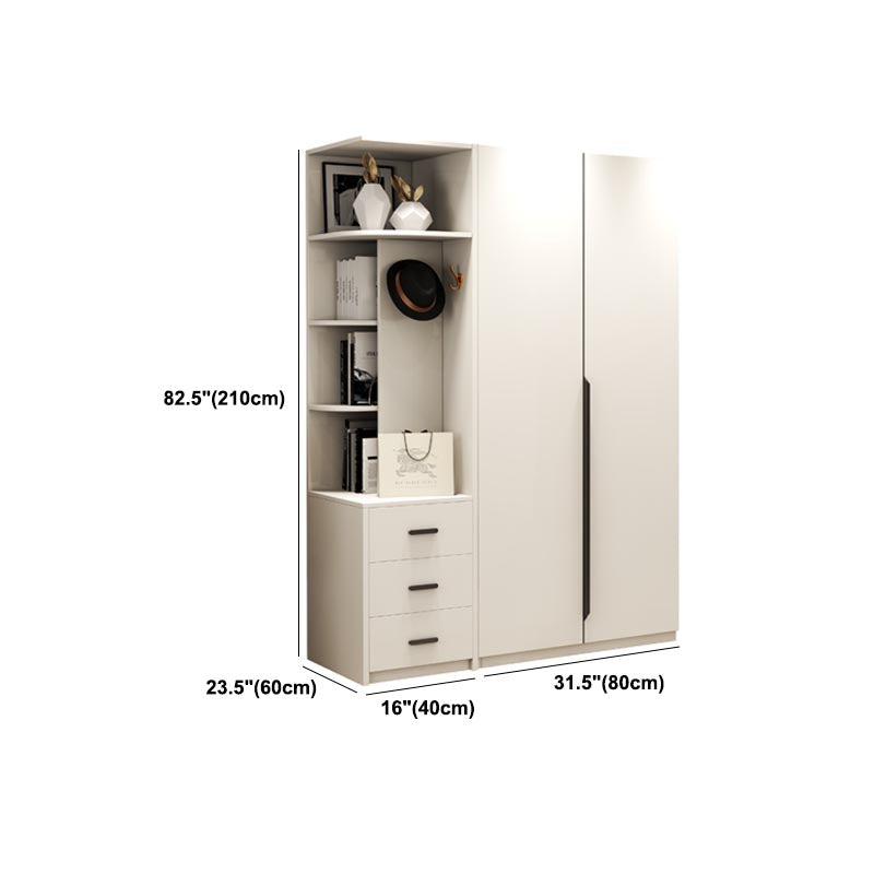Manufactured Wood White Storage Cabinet Modern Style Cabinet for Bedroom