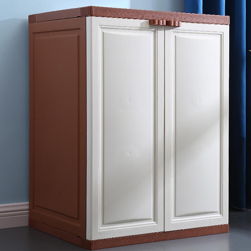 Plastic Matte Finish Storage Cabinet for Bedroom Contemporary Hinged Door Cabinet