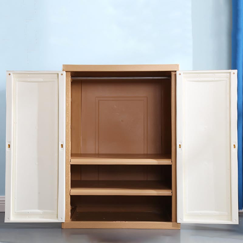 Plastic Matte Finish Storage Cabinet for Bedroom Contemporary Hinged Door Cabinet