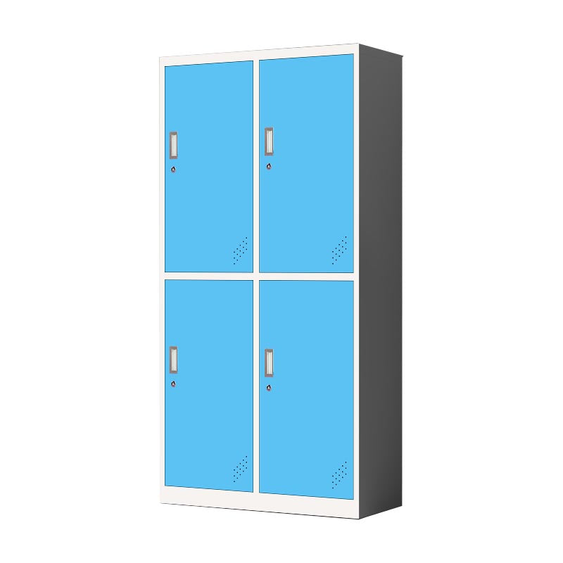 Metal Matte Finish Cabinet Contemporary Style Storage Cabinet with Hinged Doors