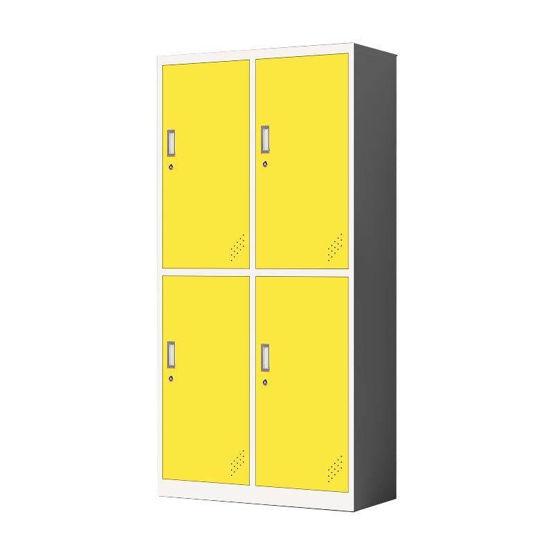 Metal Matte Finish Cabinet Contemporary Style Storage Cabinet with Hinged Doors