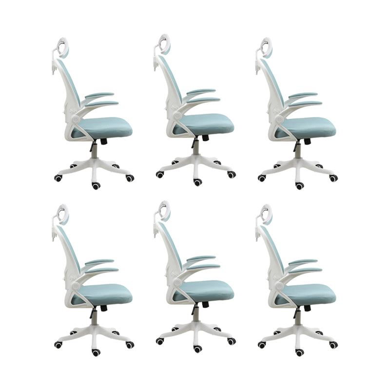 Contemporary Arm Chair Upholstered Swivel Breathable AirGrid Office Chair