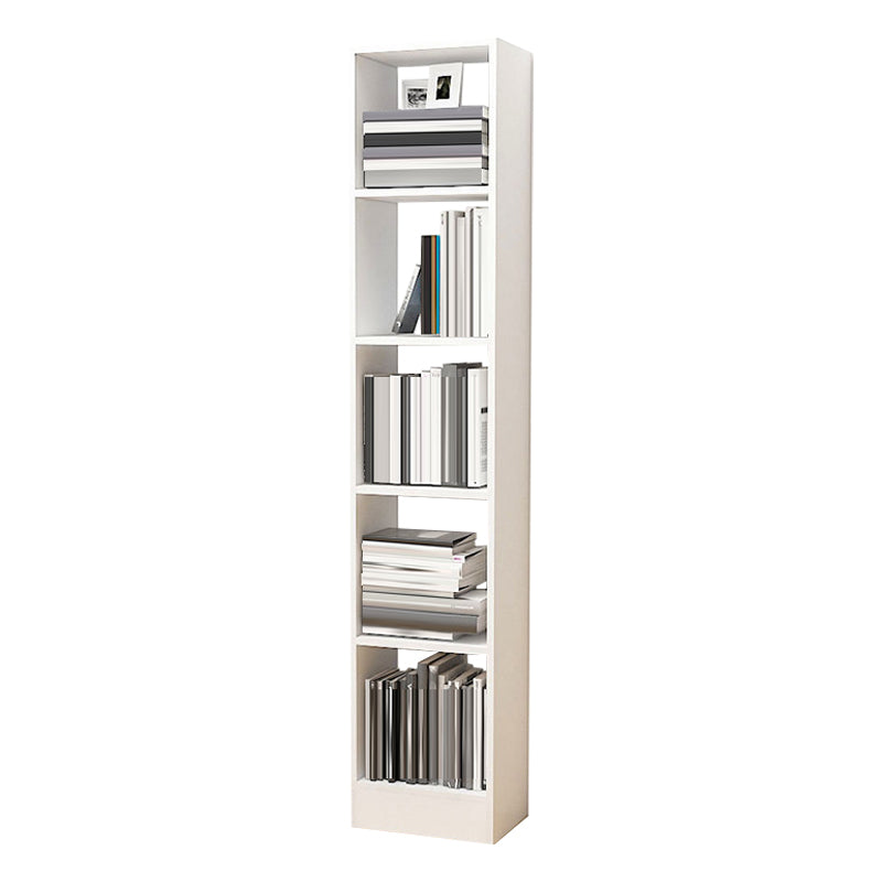 Contemporary Closed Back Book Shelf Engineered Wood Office Bookcase with Shelves