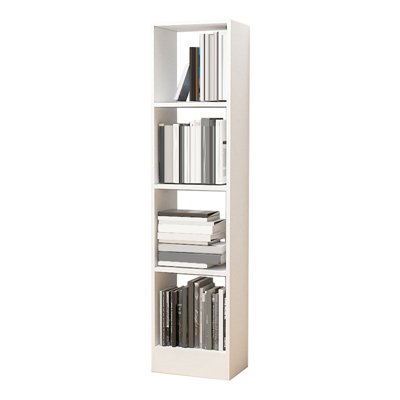 Contemporary Closed Back Book Shelf Engineered Wood Office Bookcase with Shelves