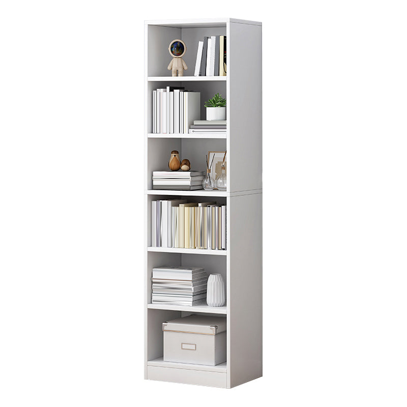 Contemporary Closed Back Book Shelf Engineered Wood Office Bookcase with Shelves
