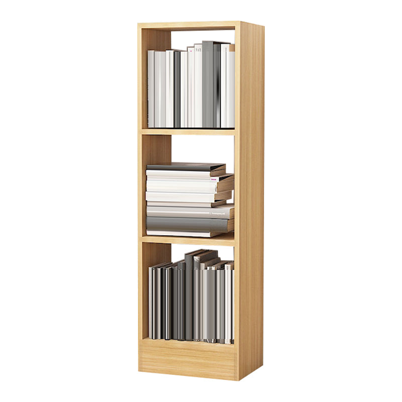 Contemporary Closed Back Book Shelf Engineered Wood Office Bookcase with Shelves
