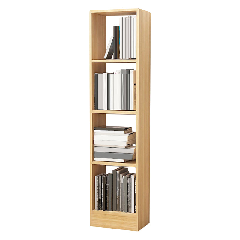 Contemporary Closed Back Book Shelf Engineered Wood Office Bookcase with Shelves