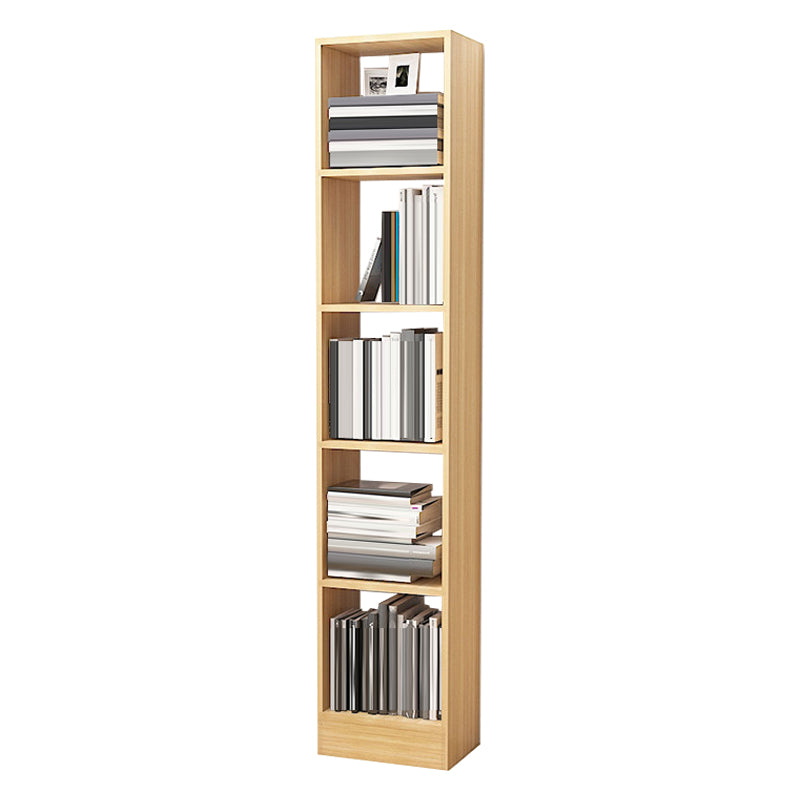 Contemporary Closed Back Book Shelf Engineered Wood Office Bookcase with Shelves