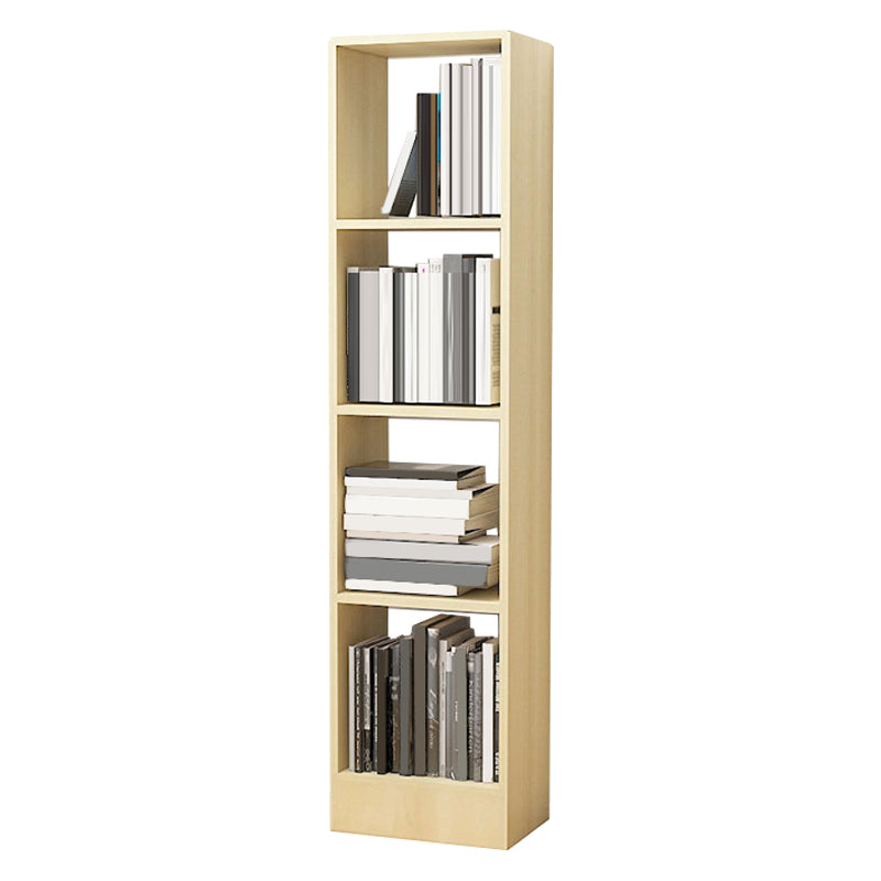 Contemporary Closed Back Book Shelf Engineered Wood Office Bookcase with Shelves