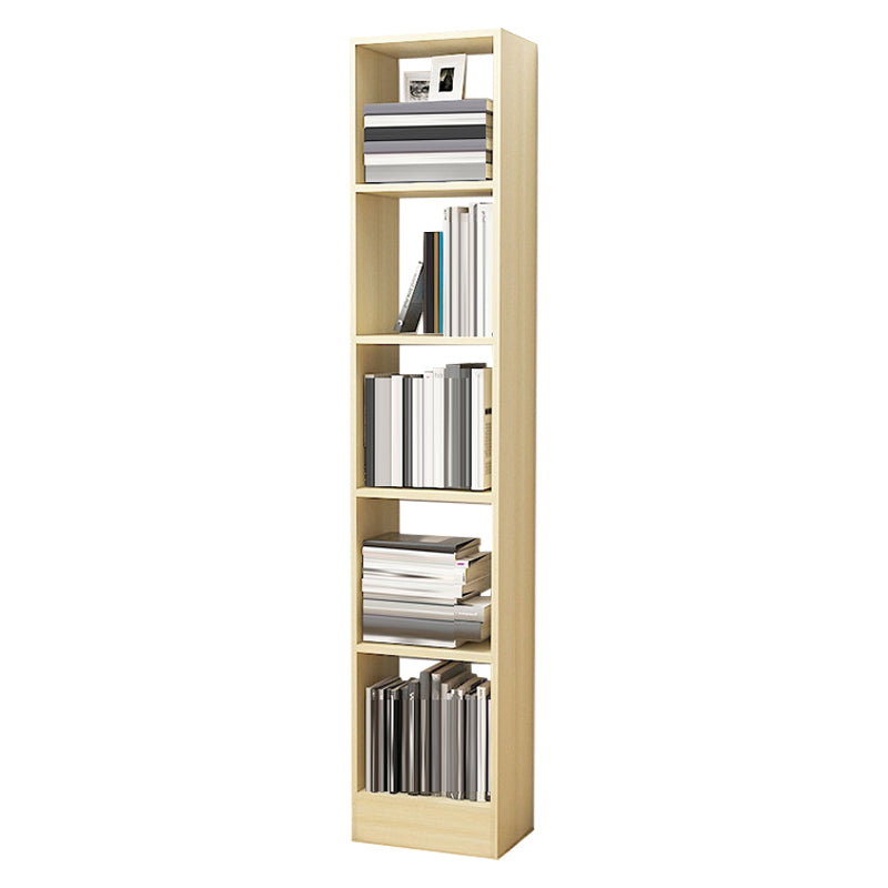 Contemporary Closed Back Book Shelf Engineered Wood Office Bookcase with Shelves