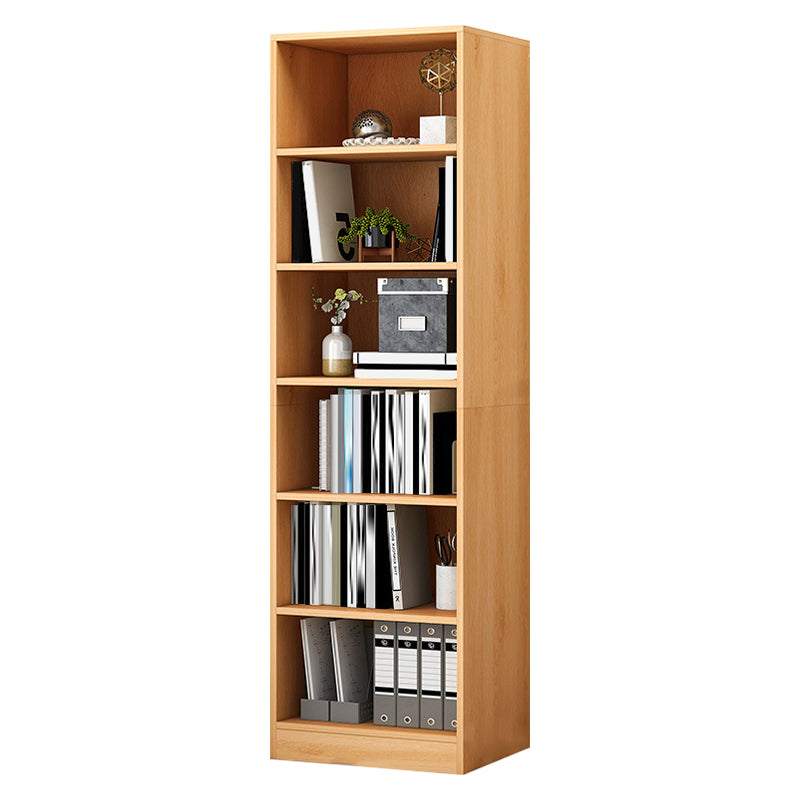 Contemporary Closed Back Book Shelf Engineered Wood Office Bookcase with Shelves