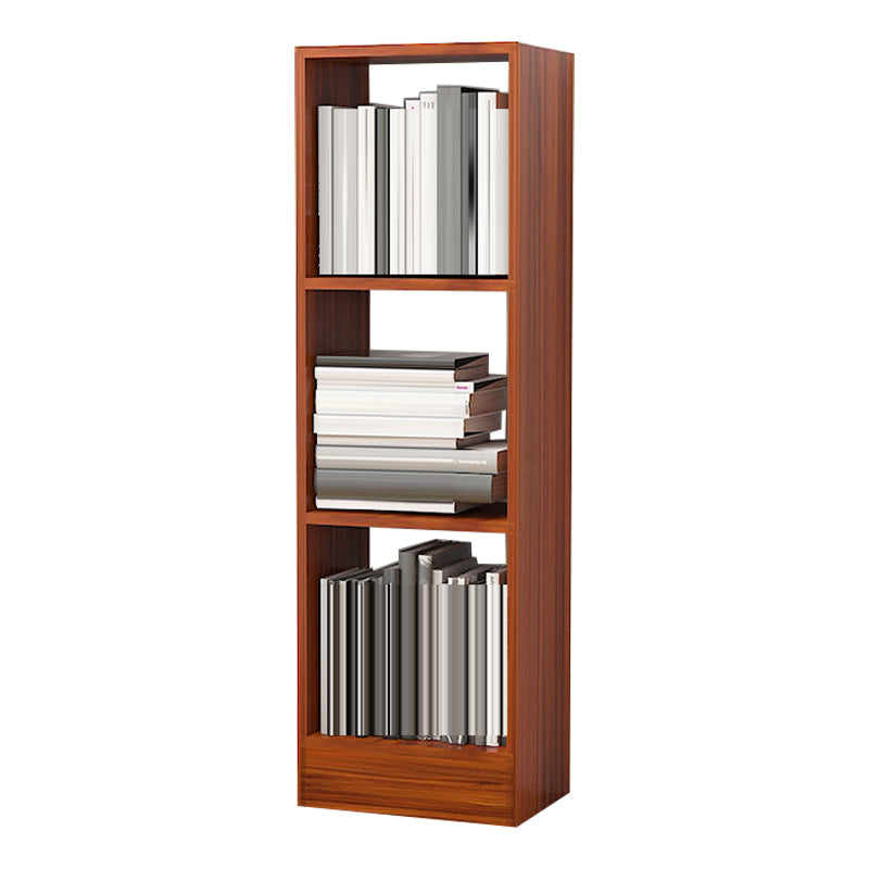 Contemporary Closed Back Book Shelf Engineered Wood Office Bookcase with Shelves