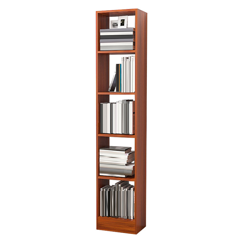 Contemporary Closed Back Book Shelf Engineered Wood Office Bookcase with Shelves