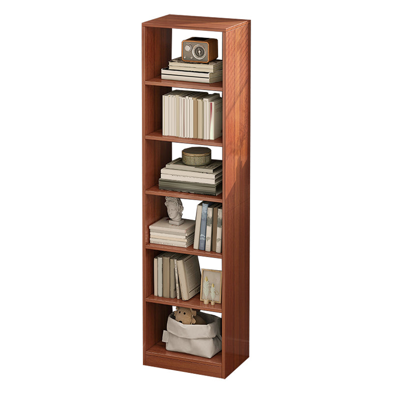 Contemporary Closed Back Book Shelf Engineered Wood Office Bookcase with Shelves
