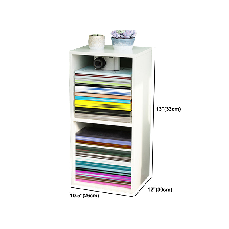 Contemporary Closed Back Book Shelf Engineered Wood Office Bookcase with Shelves