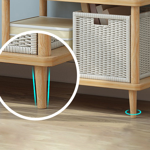 Modern Etagere Wooden Book Shelf Open Shelf Bookcase for Home