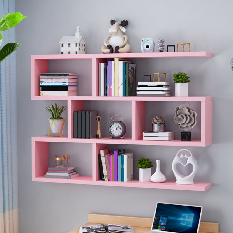 Wall Unit Open Book Shelf Modern Engineered Wood Shelf Bookcase for Home
