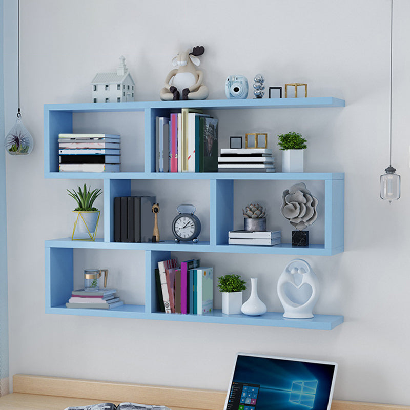 Wall Unit Open Book Shelf Modern Engineered Wood Shelf Bookcase for Home