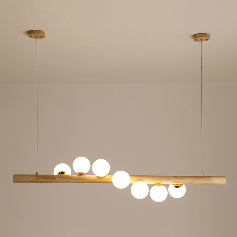 5/7-Light Wood Ceiling Light Industrial Kitchen Island Lighting for Room
