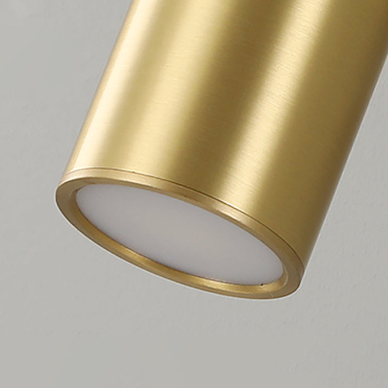 Half Cylinder Shade Metal Wall Sconce Modern Style 1 Light Wall Mount Lighting in Gold