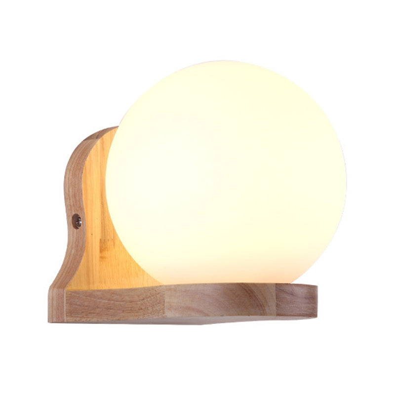 Modern Style Global Wall Light Sconces Wood 1 Light Wall Mounted Lamps