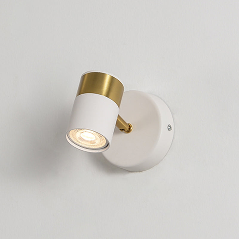 Half Cylinder Metal Wall Sconce Modern Style 1-Light Reading Wall Mount Lighting