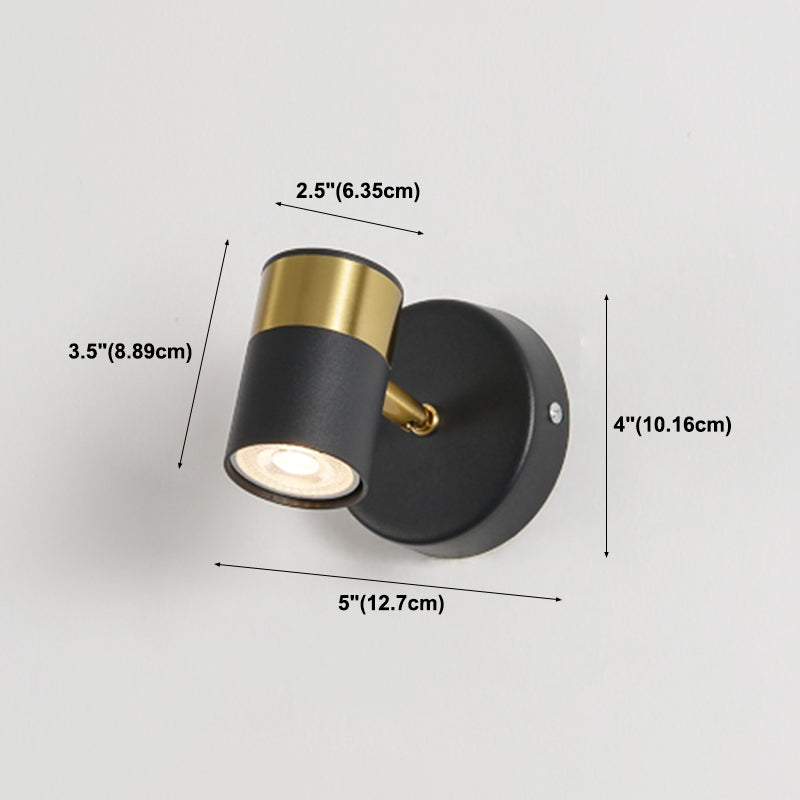 Half Cylinder Metal Wall Sconce Modern Style 1-Light Reading Wall Mount Lighting