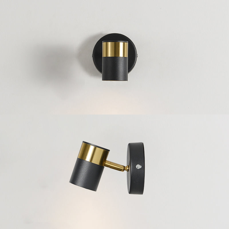 Half Cylinder Metal Wall Sconce Modern Style 1-Light Reading Wall Mount Lighting