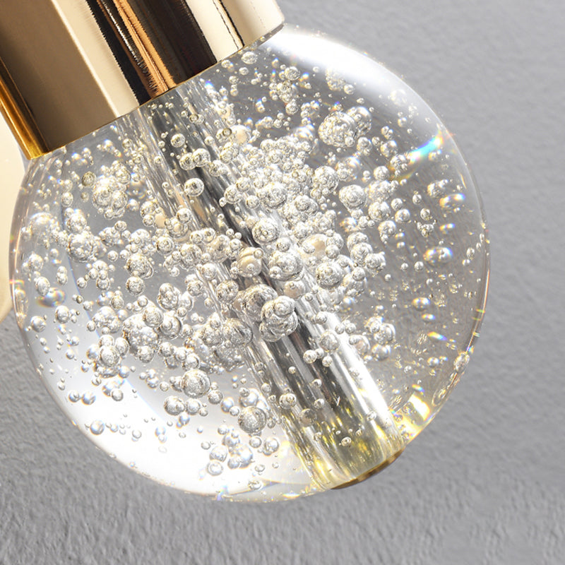 Crystal Unique Wall Sconce Modern 3 Lights Wall Mount Light Fixture in Gold