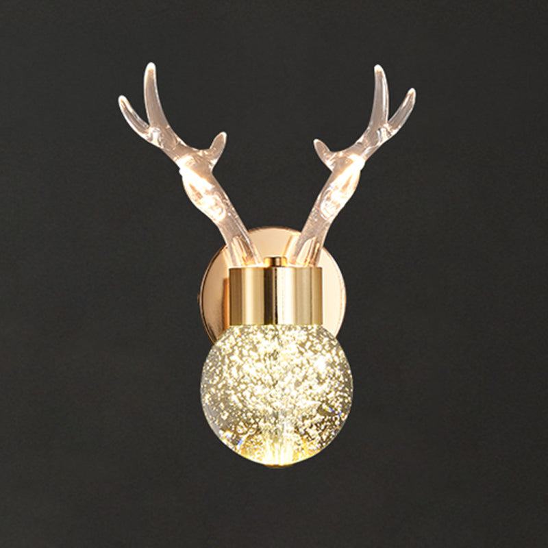 Crystal Unique Wall Sconce Modern 3 Lights Wall Mount Light Fixture in Gold