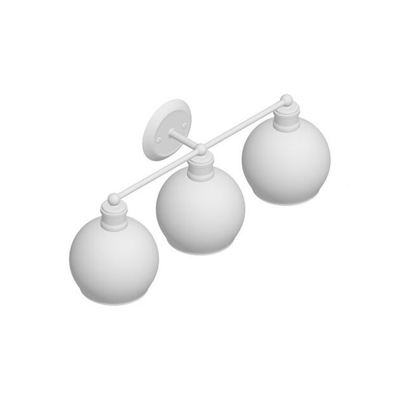 Glass Shaded Bath Vanity Lighting Industrial Black/white Light for Bathroom