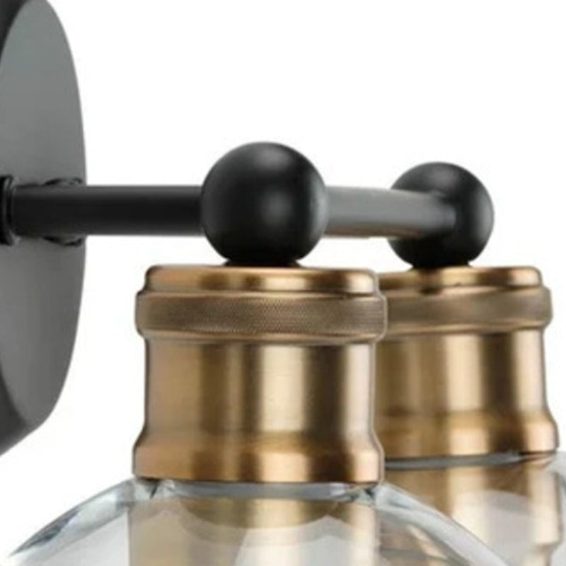 Glass Shaded Bath Vanity Lighting Industrial Black/white Light for Bathroom