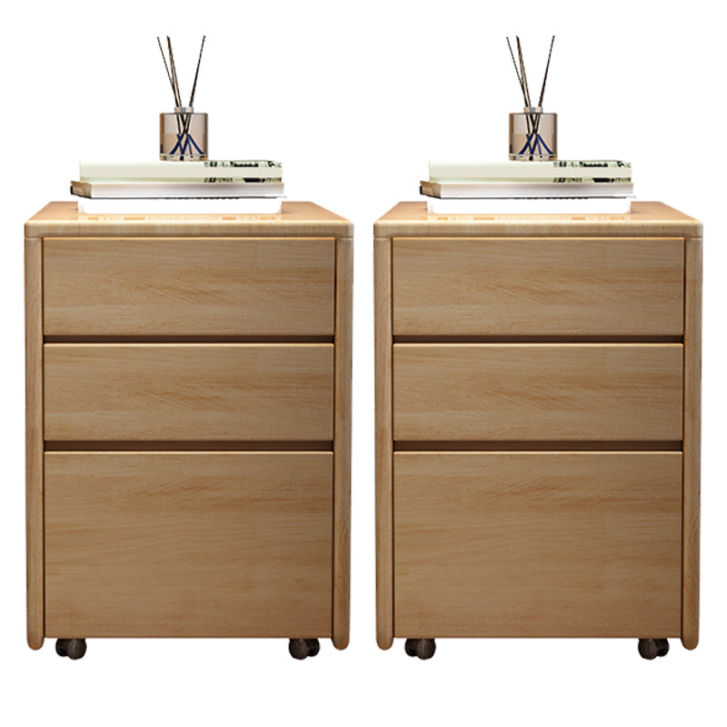 Solid Wood Bedside Cabinet Modern Minimalist Bedside Table with Drawers