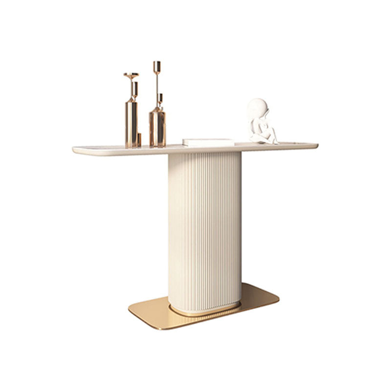 14" W Modern Stone Console Table Stain Resistant Accent Table for Hall