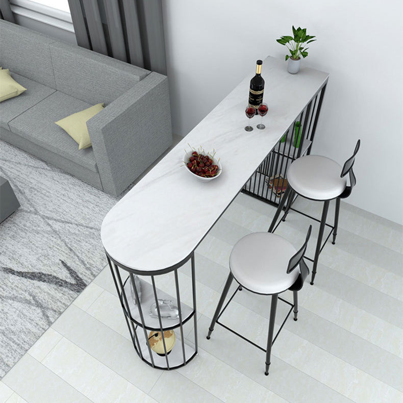 Glam Pub Table Specialty Bar Height Double Pedestal Bar Table