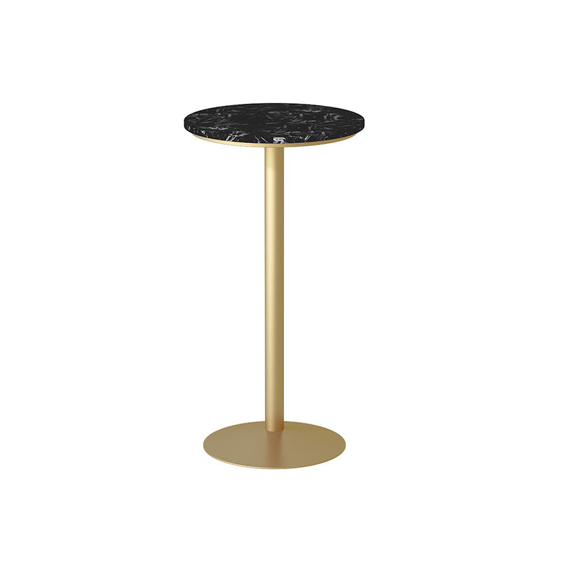 Stone Bar Table Glam Pedestal Bar Height Pub Table for Indoor