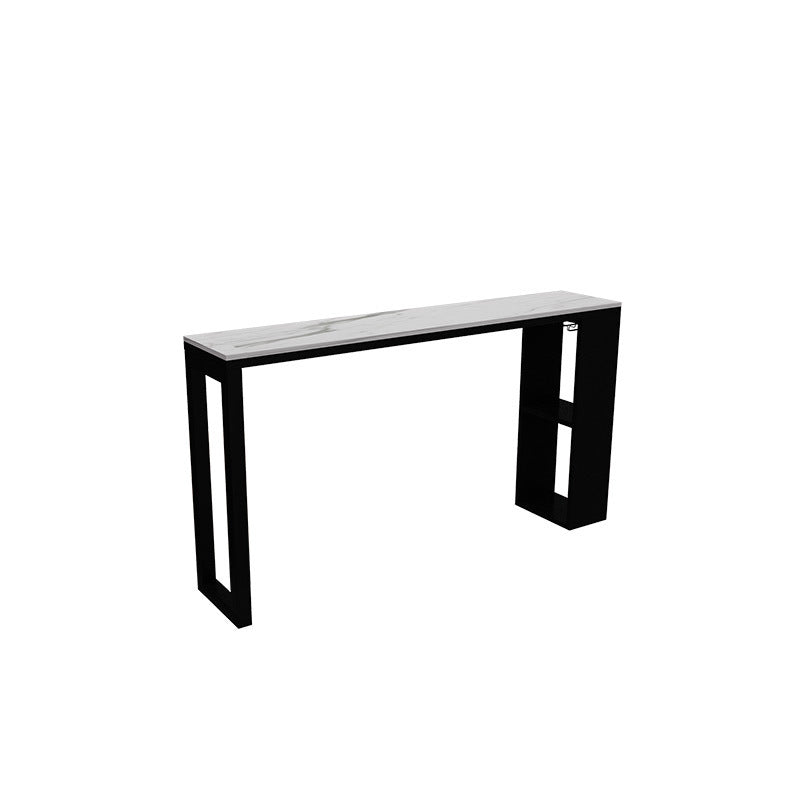 Modem Style Bar Table Rectangle Faux Marble Bar Dining Table