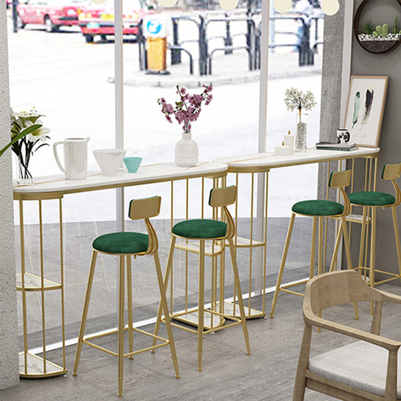 Oval Bar Table Sintered Stone Dining Table for Kitchen Living Room