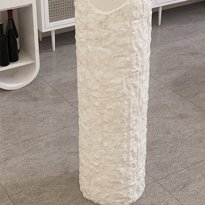 Modern Sintered Stone Bar Table White Specialty Bistro Table with Shelves