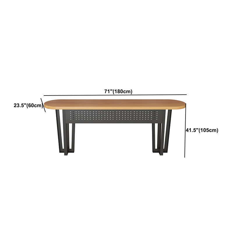 Industrial Style Bar Table Rectangle Solid Wood Bistro Bar Desk for Indoor