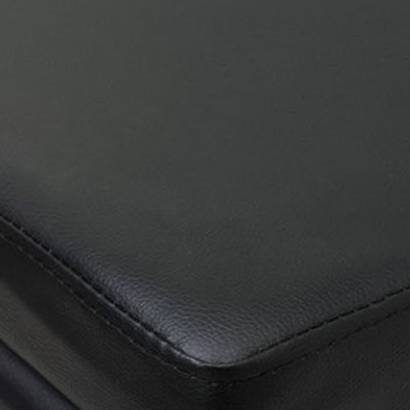 Modern Square Storage Ottoman Contrast Color PU Leather with Storage Pouf Chair