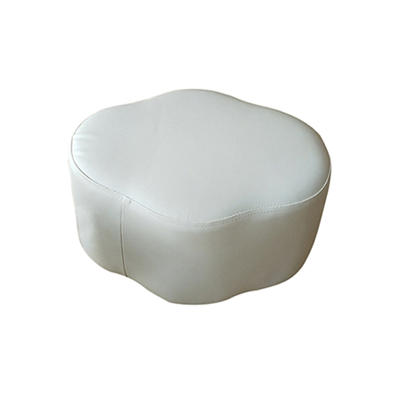 Modern Water Resistant Standard Specialty Shape Pink Leather Ottoman