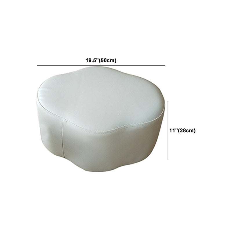 Modern Water Resistant Standard Specialty Shape Pink Leather Ottoman